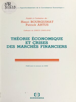 cover image of Théorie économique et crises des marchés financiers
